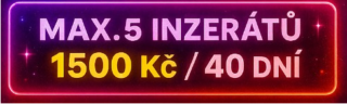 MAX. 5 INZERÁTŮ